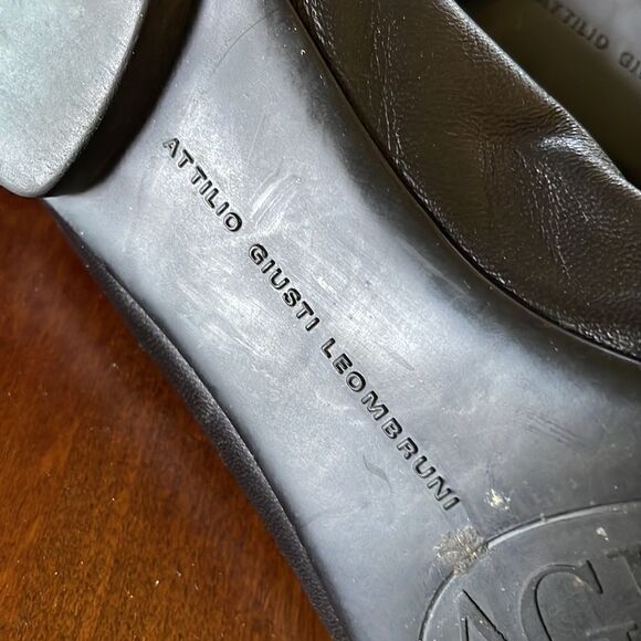 AGL Black Patent, Leather & Bronze Flats - 37 - Picture 6 of 7